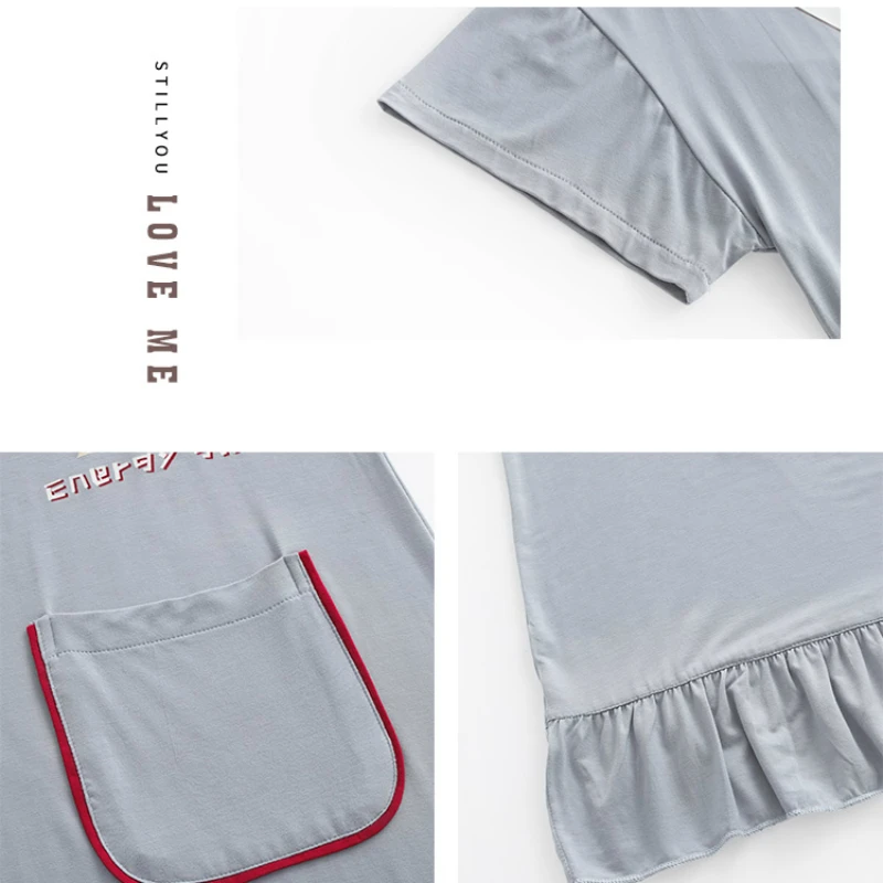 M-XXL Oversize Summer Cotton Nightgowns Kawaii Night Dress Woman Sleepwear Cartoon Pocket Ruffle Cute Nightwear Pijama for Women
M-XXL Oversize Summer Cotton Nightgowns Kawaii Night Dress Woman Sleepwear Cartoon Pocket Ruffle Cute Nightwear Pijama for Women