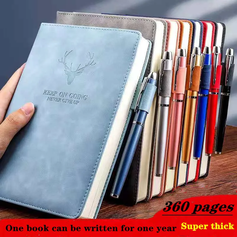 360 Pages Super Thick Hasp A5 bullet Journal Notebook Daily Schedule Notepad LeatherBusiness Office Work School Supplies
360 Pages Super Thick Hasp A5 bullet Journal Notebook Daily Schedule Notepad LeatherBusiness Office Work School Supplies
