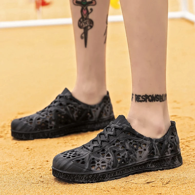 Фото UNN сандалии для мужчин Обувь с кроксом EVA Sandalias Летняя пляжная обувь Тапочки