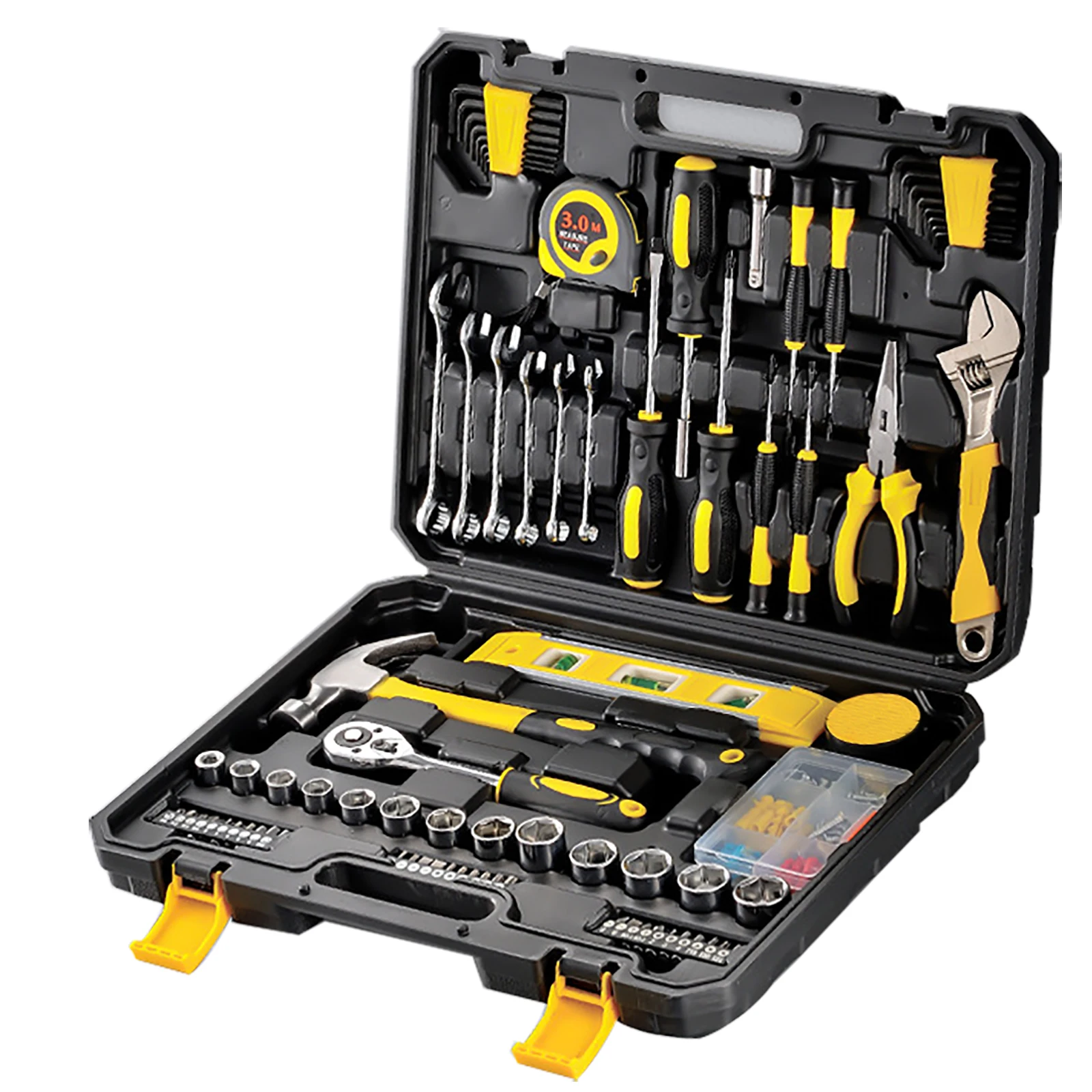 108PC Tool Set for Car Repair Tools Mechanic Tool Set Matte Plating Sockets Set Ratchet Spanners Wrench Hardware Hand Tool
108PC Tool Set for Car Repair Tools Mechanic Tool Set Matte Plating Sockets Set Ratchet Spanners Wrench Hardware Hand Tool