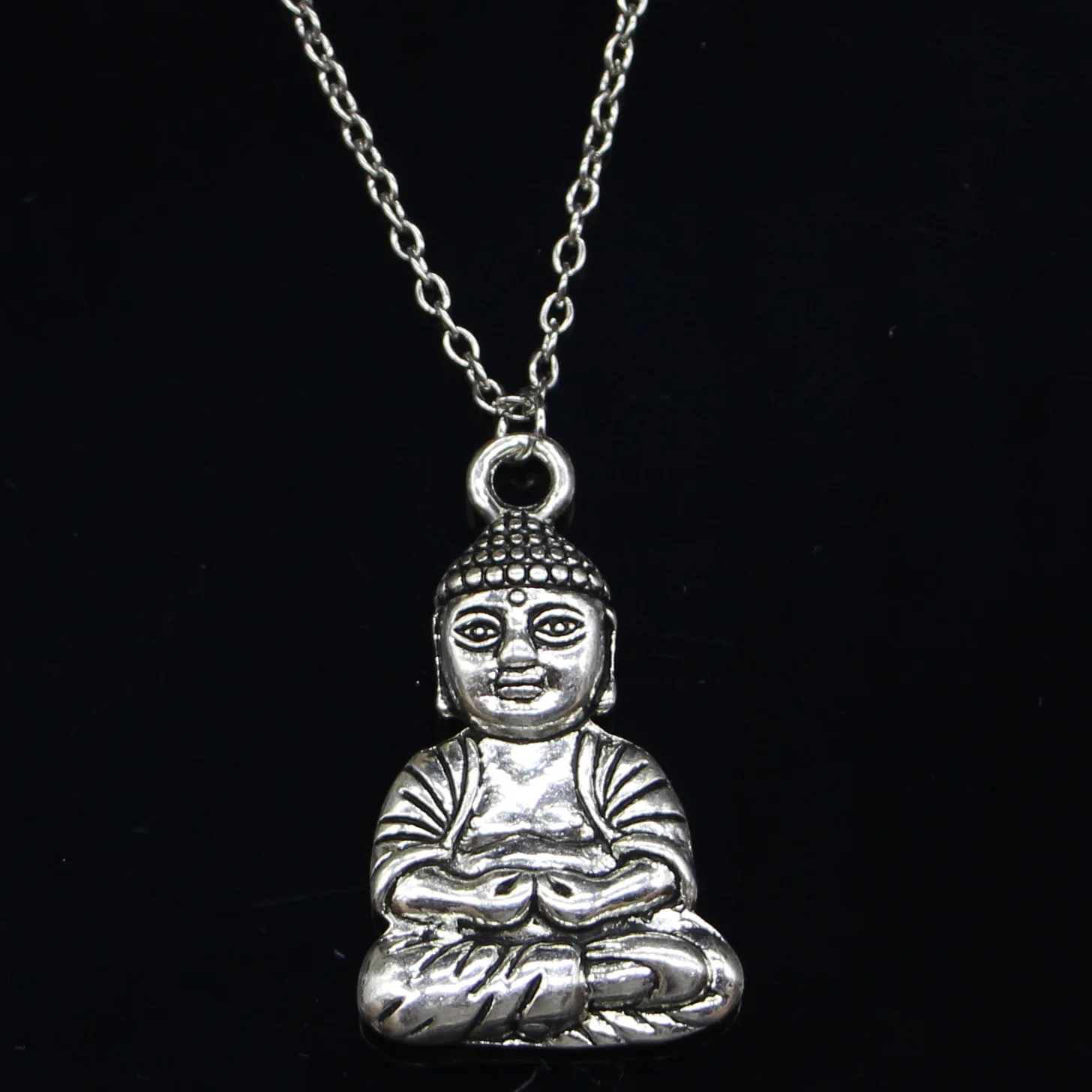 

New Fashion Necklace 39x23mm meditate buddha Pendants Short Long Women Men Colar Gift Jewelry Choker