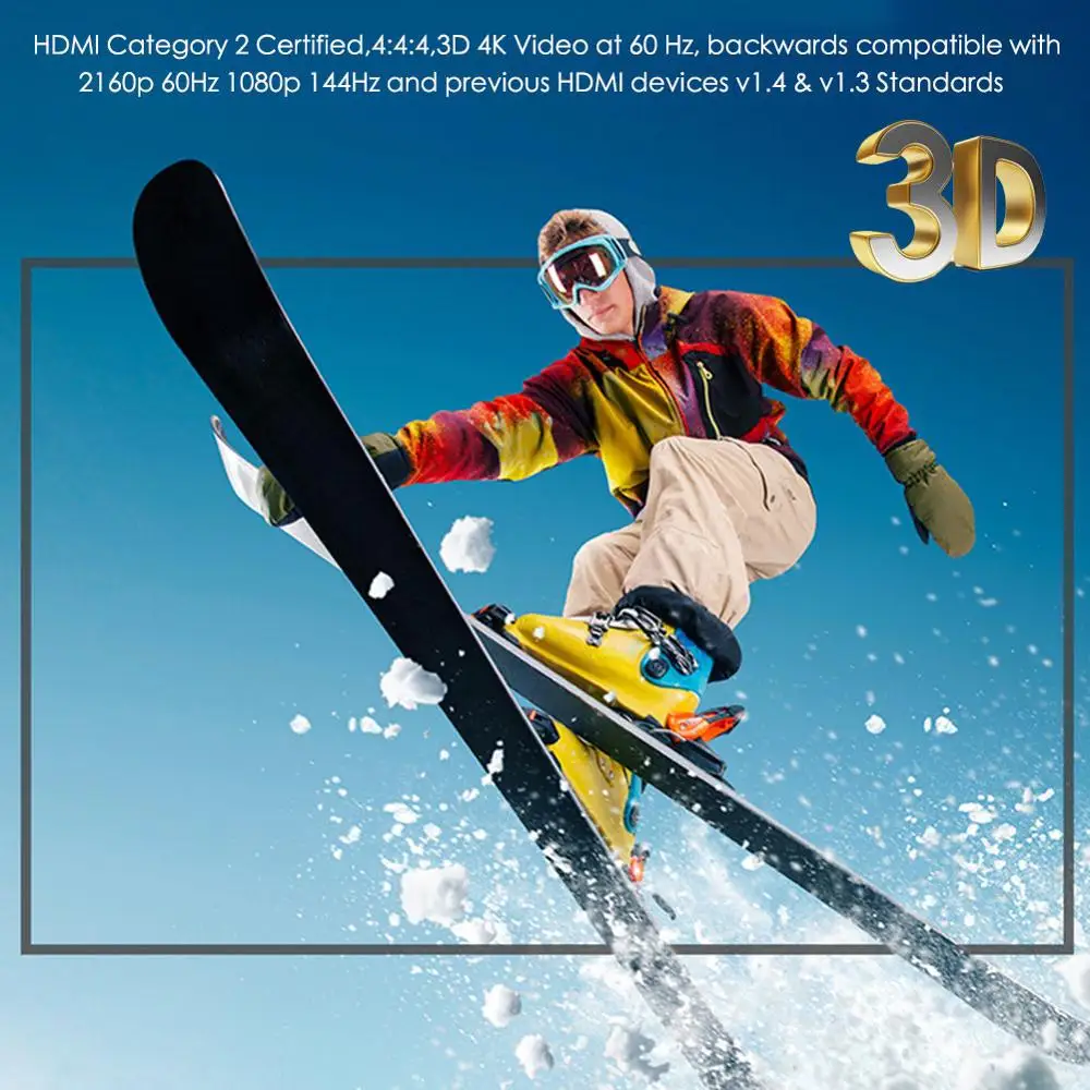 HDMI-совместимый оптоволоконный 3D Кабель V2.0 1-50 м для PS4 Apple TV разветвитель 4K