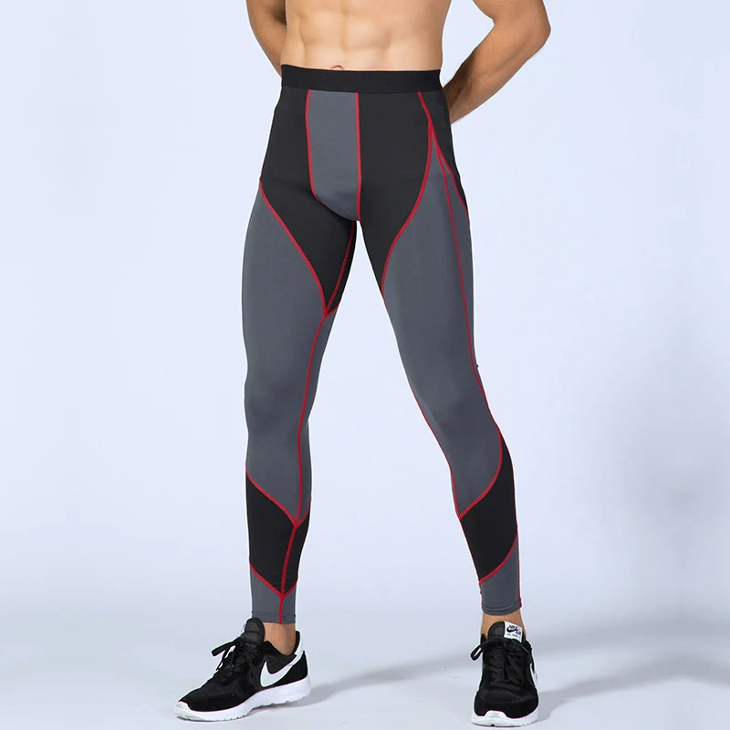 Contrasting color stitching fitness leggings men running training tight trousers stretch outdoor sports trousers sports leggings
Contrasting color stitching fitness leggings men running training tight trousers stretch outdoor sports trousers sports leggings
