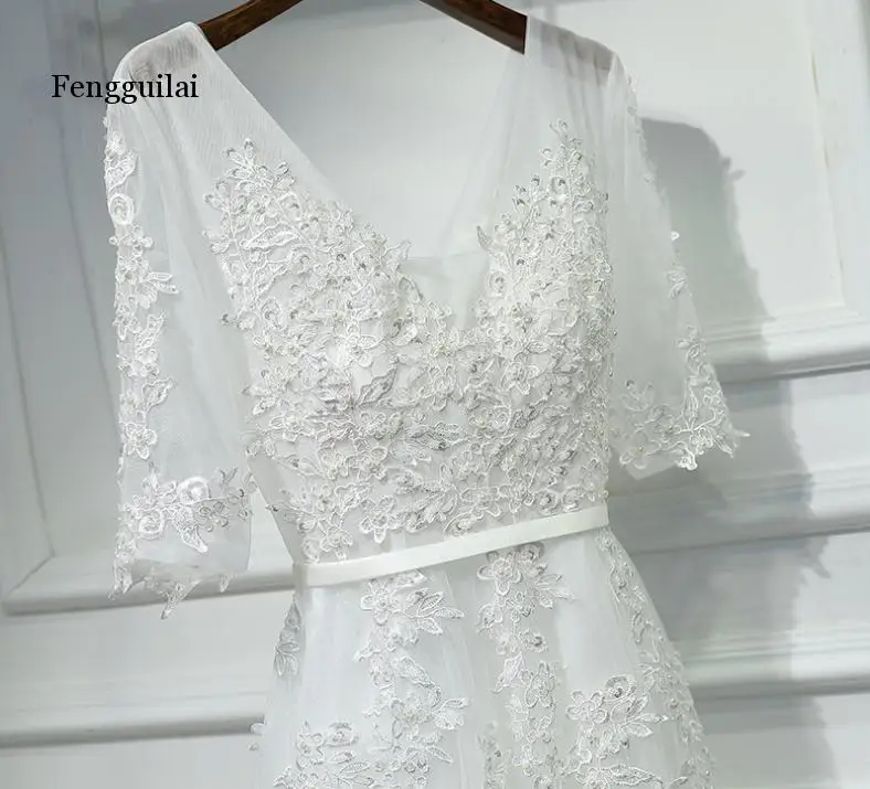 V Neck Sequined A Line Lace Appliques Long Evening Dresses Party Half Sleeve Pearls Sash Backless Prom Gowns
V Neck Sequined A Line Lace Appliques Long Evening Dresses Party Half Sleeve Pearls Sash Backless Prom Gowns
