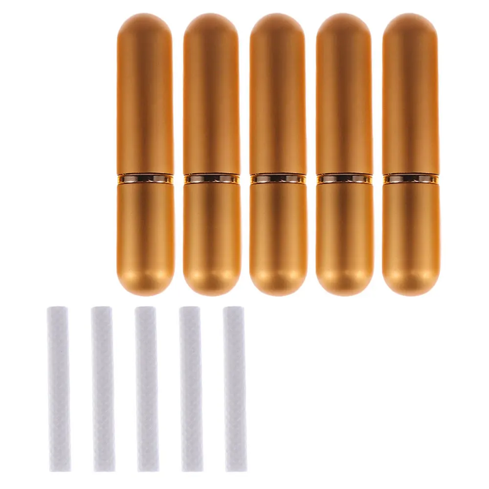 5 Sets Empty Nasal Inhalers Perfume Tubes with Cotton Wicks for Aromatherapy
5 Sets Empty Nasal Inhalers Perfume Tubes with Cotton Wicks for Aromatherapy