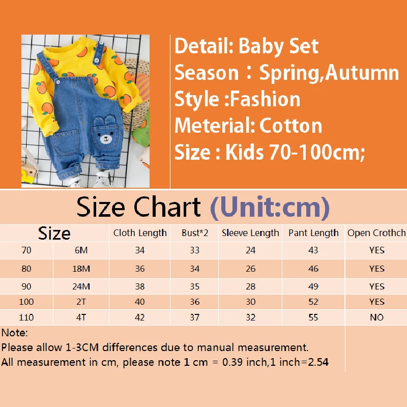 Autumn Baby Boys Suits Fashion Newborn Clothing Set Kids Tracksuit Top Shirt + Jeans Overalls 2 pcs/sets Children Clothes Suits
Autumn Baby Boys Suits Fashion Newborn Clothing Set Kids Tracksuit Top Shirt + Jeans Overalls 2 pcs/sets Children Clothes Suits