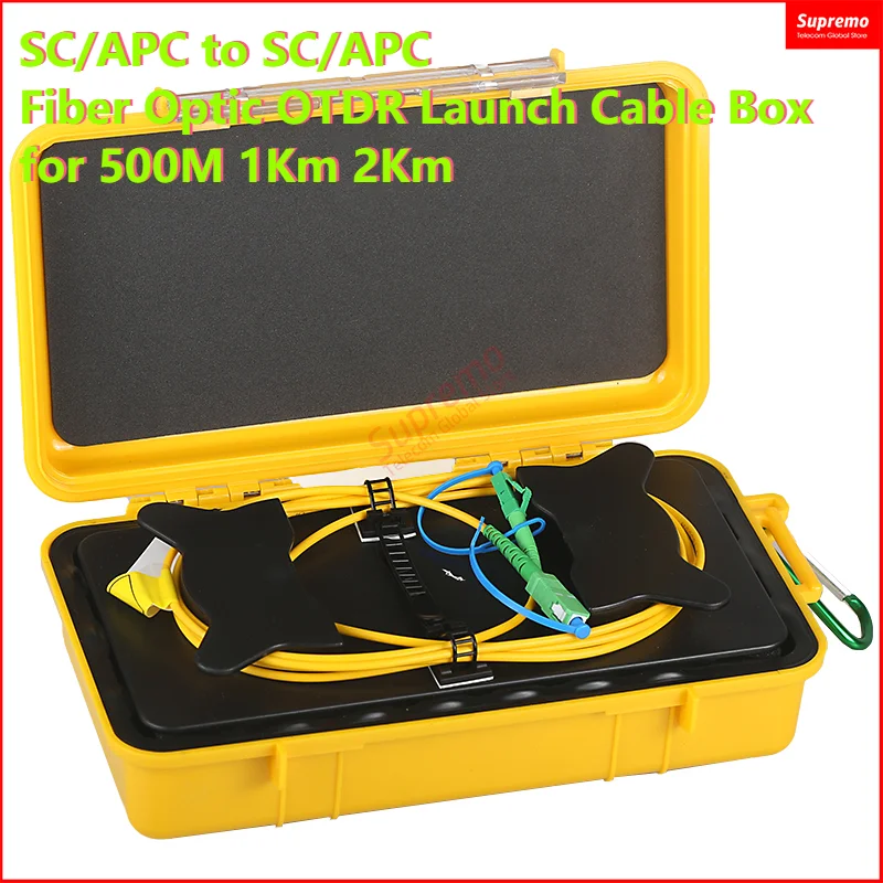 SC/APC К SC/APC Волоконно-оптический кабель OTDR для запуска 500 м, 1 км, 2 км, 1310 нм, коробка для устранения мертвой зоны, одномодовые волоконные кольца
SC/APC К SC/APC Волоконно-оптический кабель OTDR для запуска 500 м, 1 км, 2 км, 1310 нм, коробка для устранения мертвой зоны, одномодовые волоконные кольца