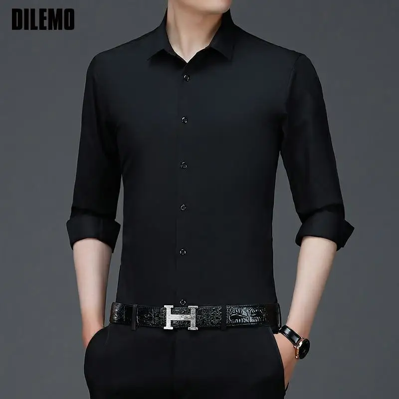Top Grade Bamboo Cotton New Fashion Brand Classic Plain Mens Shirt Long Sleeve Slim Fit Solid Grey Casual Mens Clothing 2021
Top Grade Bamboo Cotton New Fashion Brand Classic Plain Mens Shirt Long Sleeve Slim Fit Solid Grey Casual Mens Clothing 2021