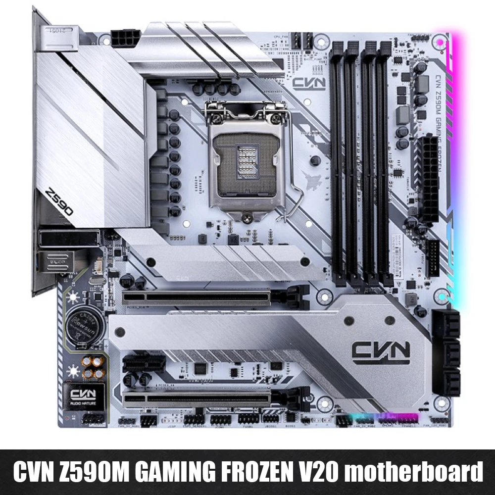 Colorful Motherboard CVN Z590M GAMING FROZEN V20 M.2 SSD PCI-E x16 x4 128GB DDR4 Motherboard for 11600K/11700K/11900K
Colorful Motherboard CVN Z590M GAMING FROZEN V20 M.2 SSD PCI-E x16 x4 128GB DDR4 Motherboard for 11600K/11700K/11900K