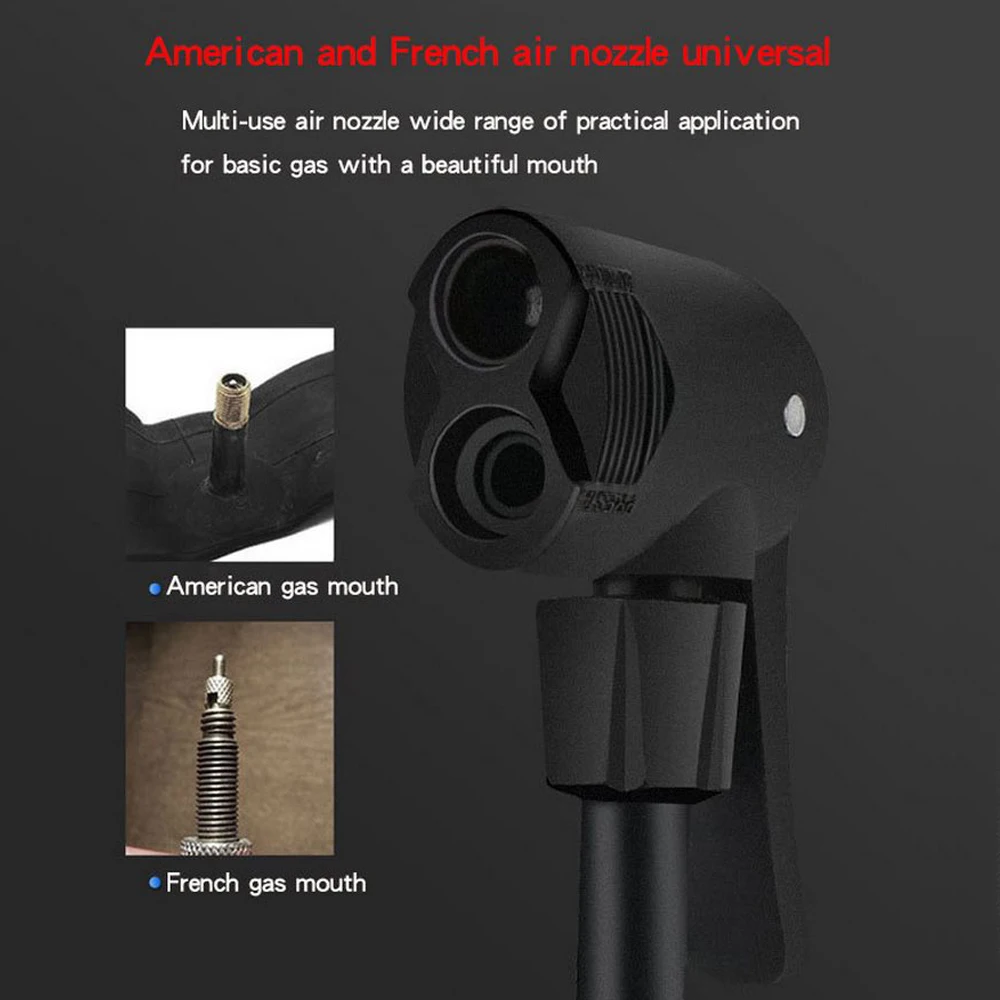 Foot Pump Bike Pump Cycling Inflator Foot Cycling Air Pump Ball Toy Tire Inflator High Pressure Bicycle Pump Cycling Equipment