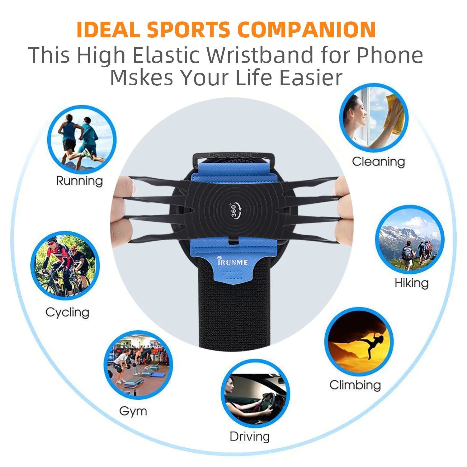 Removable Rotating Sports Phone Wristband Running Wrist Bag Generation Driving Takeaway Navigation Arm Bag Fitness Cycling Trave
Removable Rotating Sports Phone Wristband Running Wrist Bag Generation Driving Takeaway Navigation Arm Bag Fitness Cycling Trave
