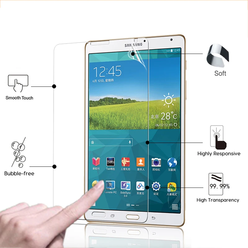 

High Clear Glossy screen protector film For Samsung Galaxy Tab S 8.4 T700 8.4" tablet pc front HD lcd screen protection films