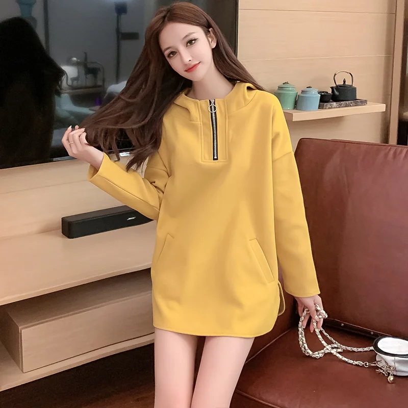 Новинка Весна 2021, свободный толстый супер популярный свитер Cec в Корейском стиле, Женский пуловер средней длины, модный топ с капюшоном Kio 
Новинка Весна 2021, свободный толстый супер популярный свитер Cec в Корейском стиле, Женский пуловер средней длины, модный топ с капюшоном Kio