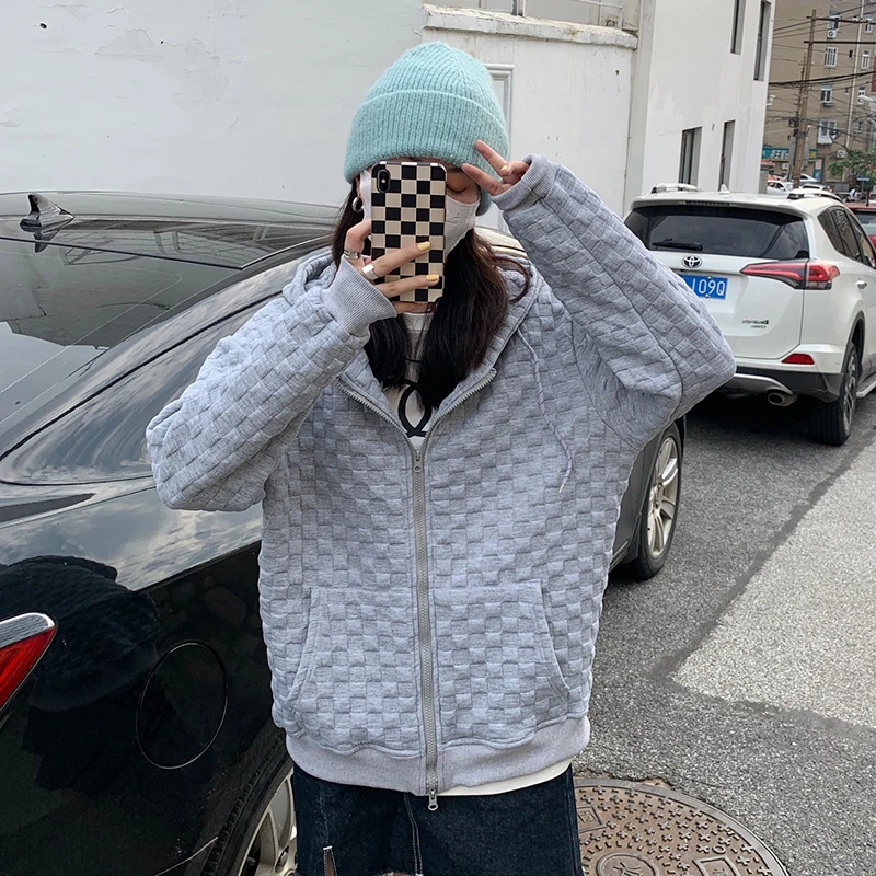 3 цвета 2021 Женская осенне-зимняя Толстовка пальто вафельная мягкая куртка на молнии Повседневная одежда топы Свитшот Женское пальто (F4542)
3 цвета 2021 Женская осенне-зимняя Толстовка пальто вафельная мягкая куртка на молнии Повседневная одежда топы Свитшот Женское пальто (F4542)