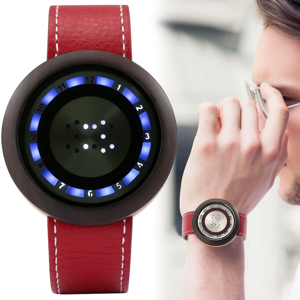 Мужские деревянные электронные часы светящиеся спортивные часы с кожаным ремешком Деревянный чехол с ремешком регулятор
Мужские деревянные электронные часы светящиеся спортивные часы с кожаным ремешком Деревянный чехол с ремешком регулятор