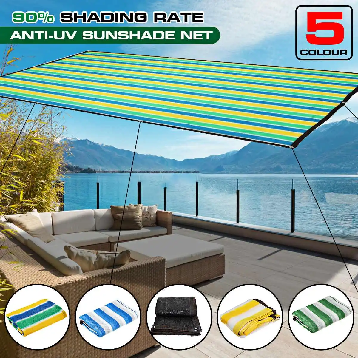 Shade Sail 90% Shading Rate Sunshade Net Sun Shelter Outdoor Garden Sunblock Shade Cloth Greenhouse Cover Anti-UV Car Cover New
Shade Sail 90% Shading Rate Sunshade Net Sun Shelter Outdoor Garden Sunblock Shade Cloth Greenhouse Cover Anti-UV Car Cover New