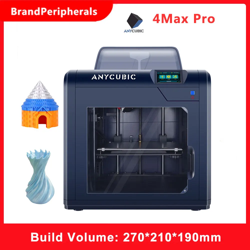 NEW ANYCUBIC 4Max Pro 2.0 Desktop 3D Printer 270x210x190mm Build Volume Ultra-Silent Printing w/3.5 Inch Touchscreen Supply
NEW ANYCUBIC 4Max Pro 2.0 Desktop 3D Printer 270x210x190mm Build Volume Ultra-Silent Printing w/3.5 Inch Touchscreen Supply