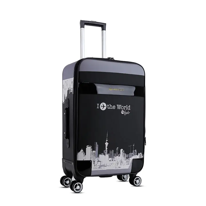 

20"22"24"26"28" trolley case PU leather suitcase with universal wheels safety code lock luggage mala de viagem maletas de viaje