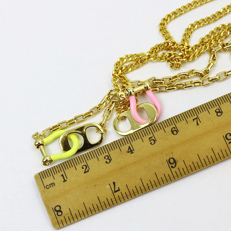 5 Pcs mental chain U shape clasp Metal chain necklace Double clasp Handmade jewelry necklace accessories gift for women 51516 
5 Pcs mental chain U shape clasp Metal chain necklace Double clasp Handmade jewelry necklace accessories gift for women 51516