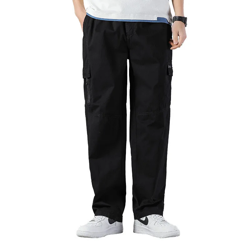 Брюки мужские повседневные, хлопок, много карманов, свободные прямые штаны для бега, стиль милитари, цвет хаки 
Брюки мужские повседневные, хлопок, много карманов, свободные прямые штаны для бега, стиль милитари, цвет хаки