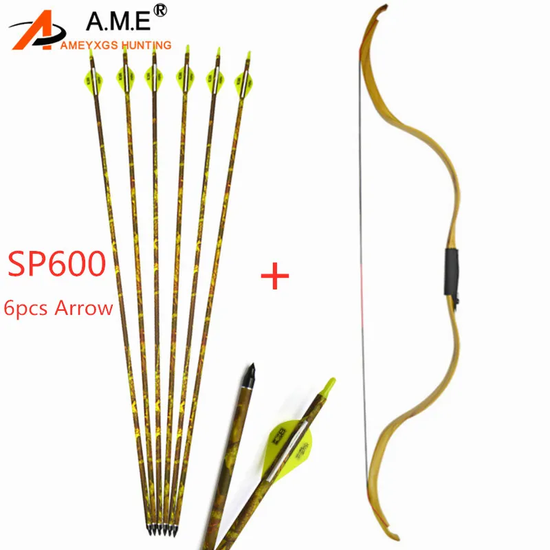 50" 20lbs Archery Traditional Recurve Bow Handmade Target Outdoor Shooting Hunting Longbow Resin with SP600 Mix Carton Arrow
50" 20lbs Archery Traditional Recurve Bow Handmade Target Outdoor Shooting Hunting Longbow Resin with SP600 Mix Carton Arrow