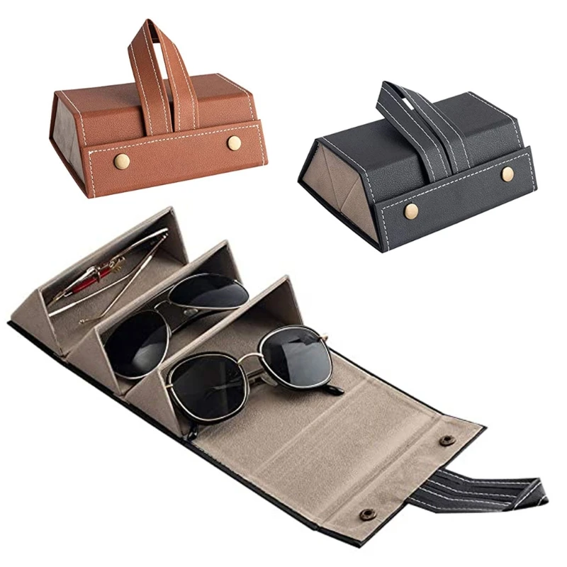 1 Pc 3 Slots Travel Sunglasses Case Portable Foldable PU Leather Eyeglasses Organizer Storage Eyewear Holder Hanging Display
1 Pc 3 Slots Travel Sunglasses Case Portable Foldable PU Leather Eyeglasses Organizer Storage Eyewear Holder Hanging Display