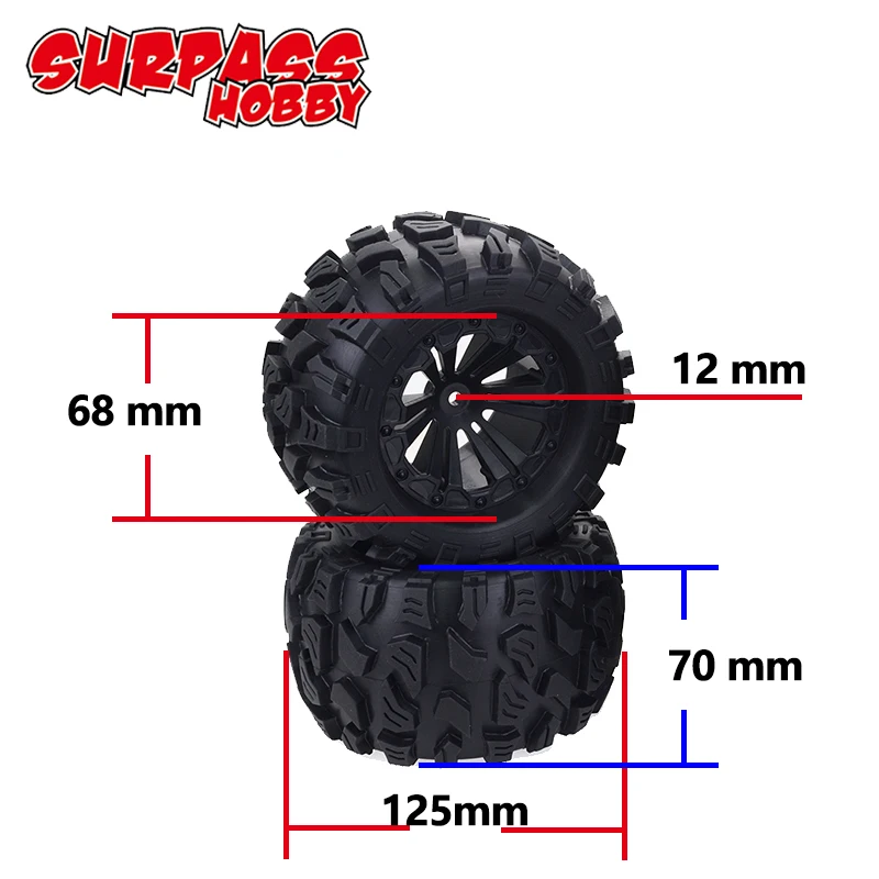 Шины SURPASS HOBBY 1/10 4 шт. Большие Ножки 115 мм 120 125 шины для монстров грузовиков багги