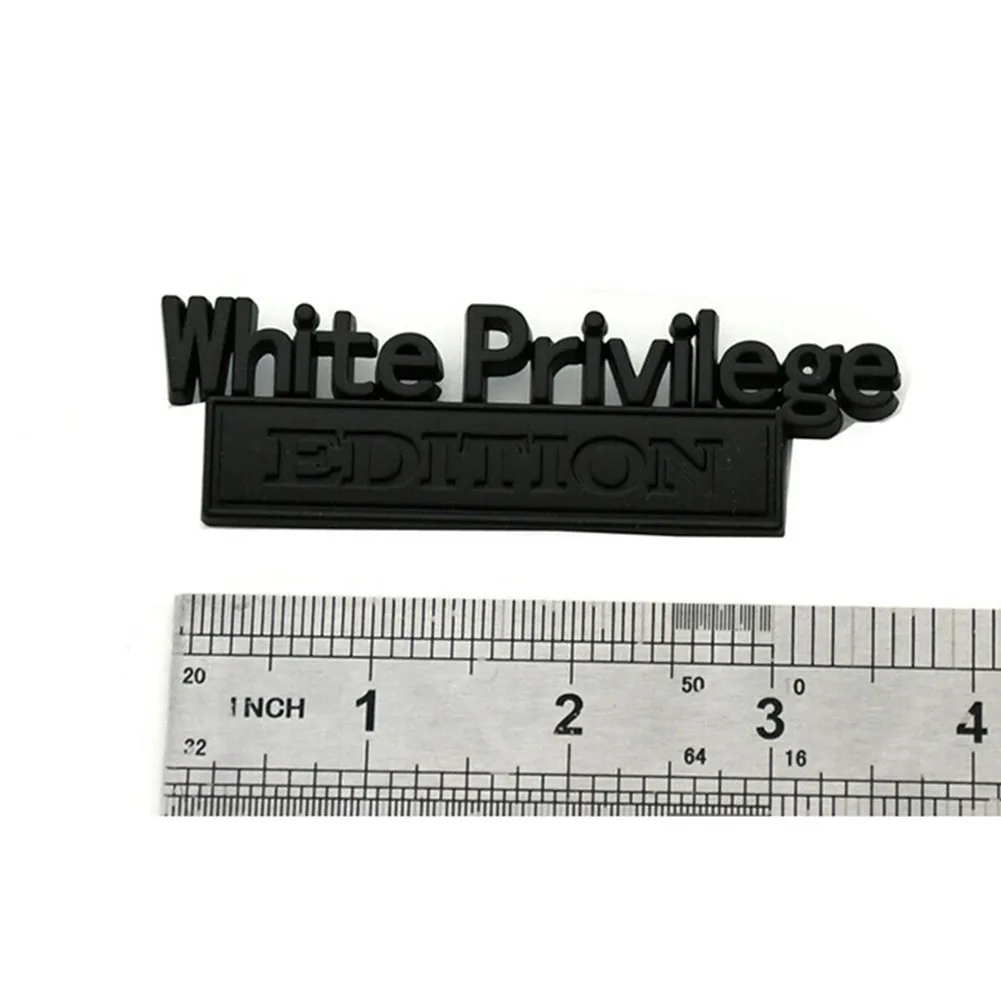 

1X белая наклейка на автомобиль привилегированная версия, эмблема автомобиля, значок, наклейка, наклейка, брызговик, матовая, 10,2x3 см