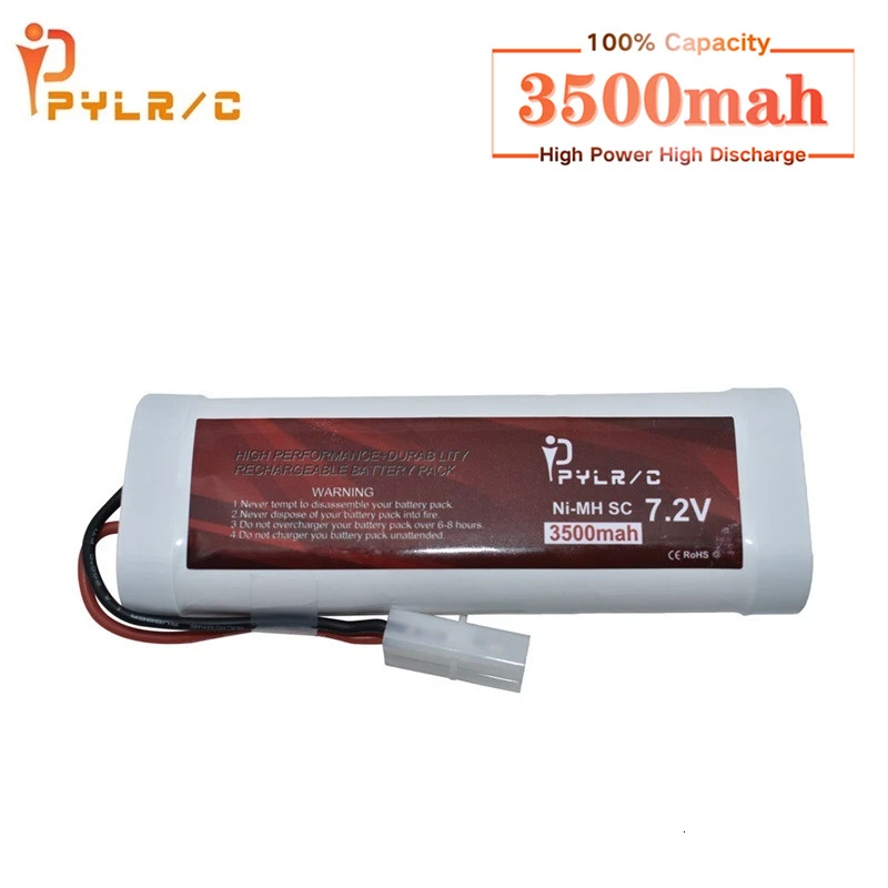 

SC*6 Cells 7.2V 3500mAh 15c can Rechargeable Ni-MH Battery Pack with 2P Tamiya Plug for RC Remote control toys RC Cars Battery