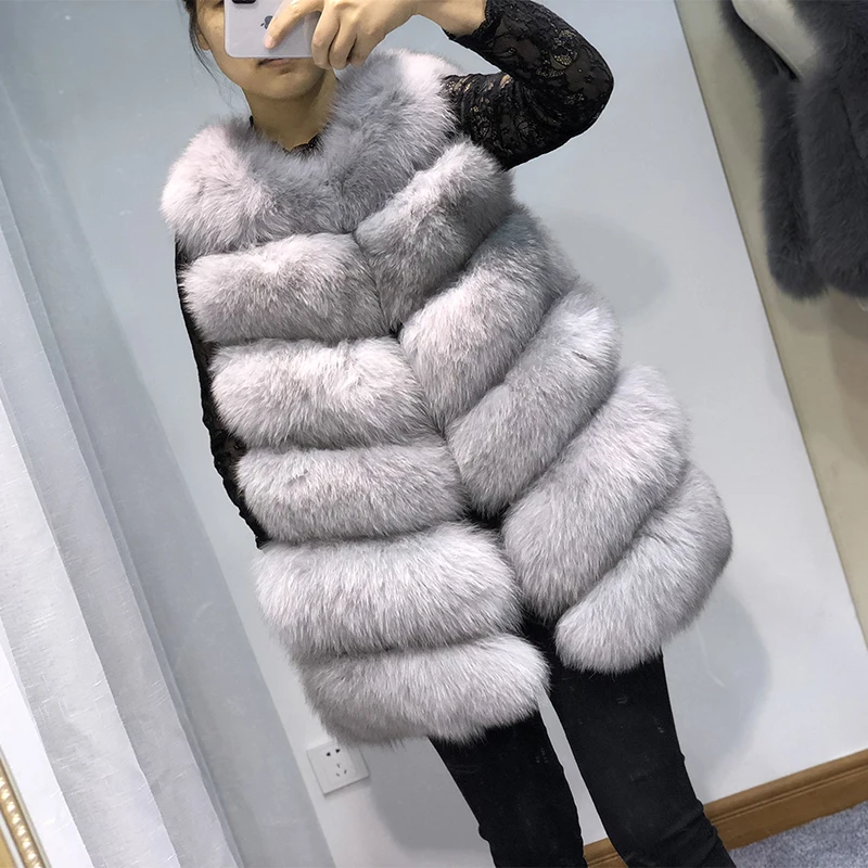Coat Female Natural Fox Pelt Waistcoat Ladies Sleeveless Gilet Warm Genuine Real Fur Vest for Women
Coat Female Natural Fox Pelt Waistcoat Ladies Sleeveless Gilet Warm Genuine Real Fur Vest for Women