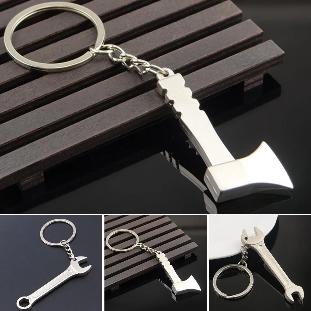Car Metal Wrench Keychain Creative Fashion Small Silver Keychain Silver Chrome Torx Wrench, Double-ended Wrench, Small Axe
Car Metal Wrench Keychain Creative Fashion Small Silver Keychain Silver Chrome Torx Wrench, Double-ended Wrench, Small Axe