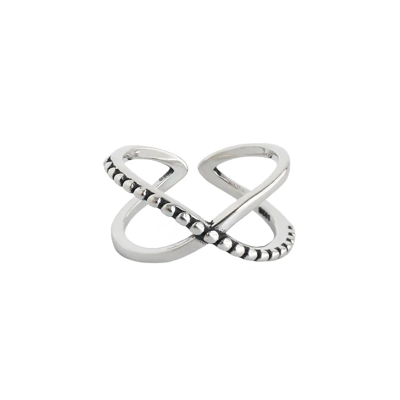 Real 925 Sterling Silver Beads Cross Rings For Women Finger Jewelry, Vintage Adjustable Ring Female Silver Accessories
Real 925 Sterling Silver Beads Cross Rings For Women Finger Jewelry, Vintage Adjustable Ring Female Silver Accessories
