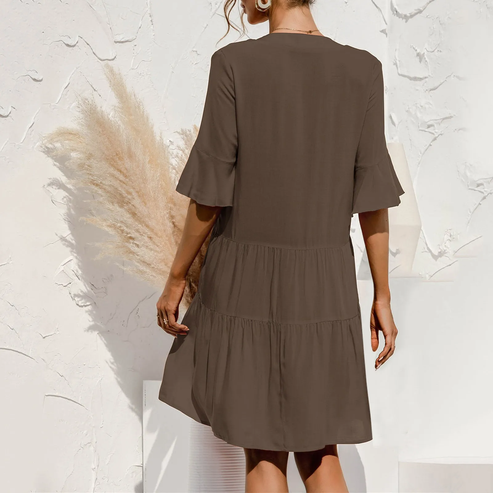 Women Plus Size Dress Fashion V Neck Half Sleeve Solid Color Dress Sexy Faux Plus Size Dresses For Women Vestido De Mujer
Women Plus Size Dress Fashion V Neck Half Sleeve Solid Color Dress Sexy Faux Plus Size Dresses For Women Vestido De Mujer