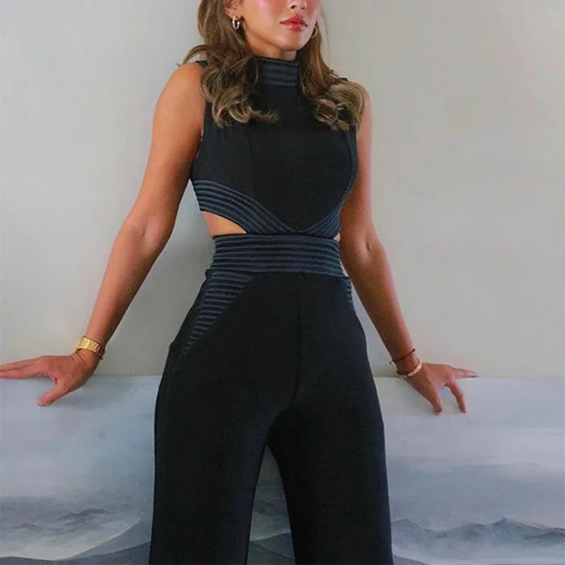 2021 New Arrival Black Summer Bandage Jumpsuits Sexy Sleeveless O Neck Wait Cut Out Bodycon Celebrity Women Party Rompers
2021 New Arrival Black Summer Bandage Jumpsuits Sexy Sleeveless O Neck Wait Cut Out Bodycon Celebrity Women Party Rompers