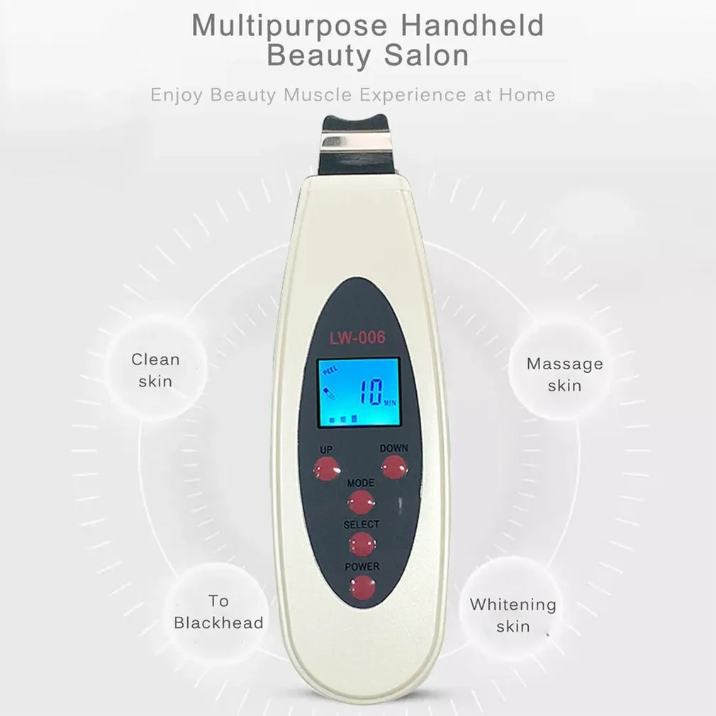 Ультразвуковой скребок для кожи с цифровым дисплеем
Ультразвуковой скребок для кожи с цифровым дисплеем