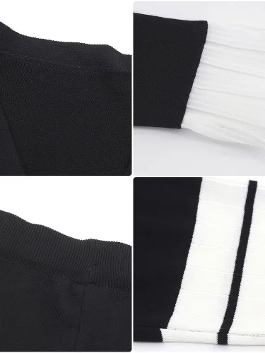 Knitwear Set Women's Autumn 2019 Chiffon Stitching Long Sleeve Top + Cardigans Pleated High Waist Wide Leg Pants Two Piece Dr782
Knitwear Set Women's Autumn 2019 Chiffon Stitching Long Sleeve Top + Cardigans Pleated High Waist Wide Leg Pants Two Piece Dr782