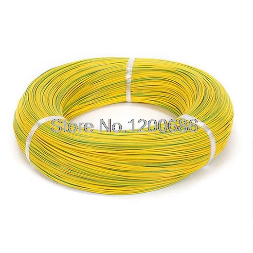 

UL 1007 24AWG yellow green 10 metres 24AWG UL1007 Flexible Electronic Wire 24 awg 1.4mm PVC Electronic Wire