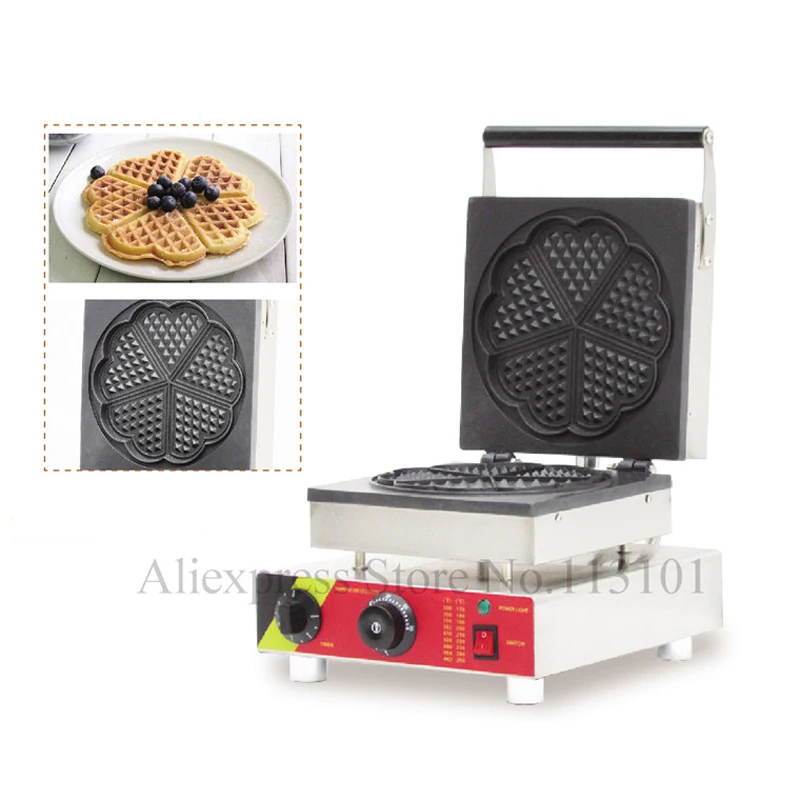 Heart-shape waffle machine stainless steel waffle maker with 5 pcs heart shape waffle moulds non-stick cooking surface 220V
Heart-shape waffle machine stainless steel waffle maker with 5 pcs heart shape waffle moulds non-stick cooking surface 220V