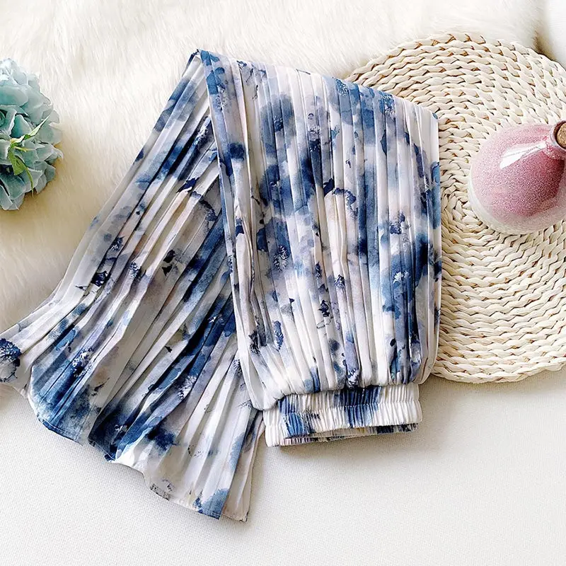 Women's Retro Pleated Print Midi Skirt Elastic High Waist Female Long Skirts 2021 Spring Elegant Office Ladies Fashion Vestidos 
Women's Retro Pleated Print Midi Skirt Elastic High Waist Female Long Skirts 2021 Spring Elegant Office Ladies Fashion Vestidos