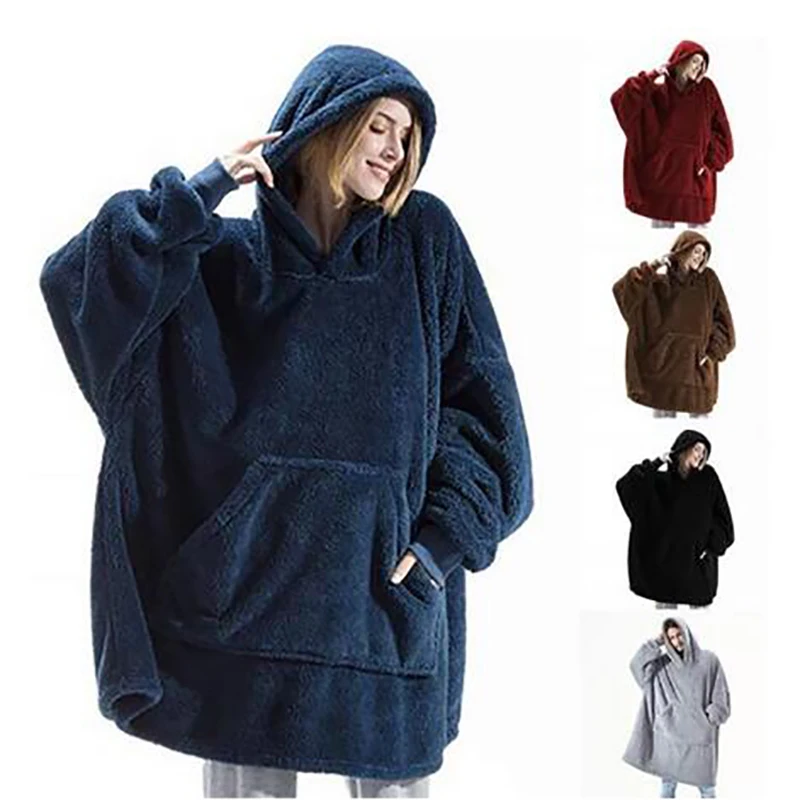 Warm Thick TV Hooded Sweater Blanket Unisex Giant Pocket Adult and Children Fleece Weighted Blankets for Beds Travel home
Warm Thick TV Hooded Sweater Blanket Unisex Giant Pocket Adult and Children Fleece Weighted Blankets for Beds Travel home