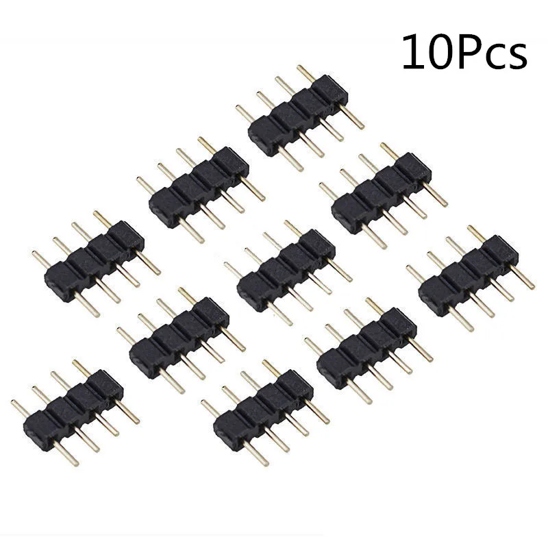 10pcs/lot LED Connector Adapter 4Pin Needle Male Type Double 4 Pin RGB RGBW Connector For 3528 5050 Led Strip Light
10pcs/lot LED Connector Adapter 4Pin Needle Male Type Double 4 Pin RGB RGBW Connector For 3528 5050 Led Strip Light