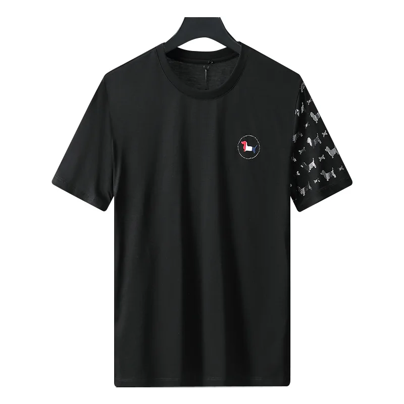 Men's Short-Sleeved T-shirt Puppy Hot Drilling European Goods Half-Sleeve T-shirt European Station Double Mercerized Cotton Ice
Men's Short-Sleeved T-shirt Puppy Hot Drilling European Goods Half-Sleeve T-shirt European Station Double Mercerized Cotton Ice