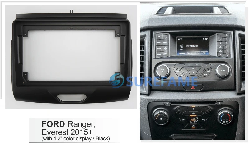 9 дюймовая Автомобильная радиопанель Fascia Для Ford Ranger 2015 + комплект для приборной