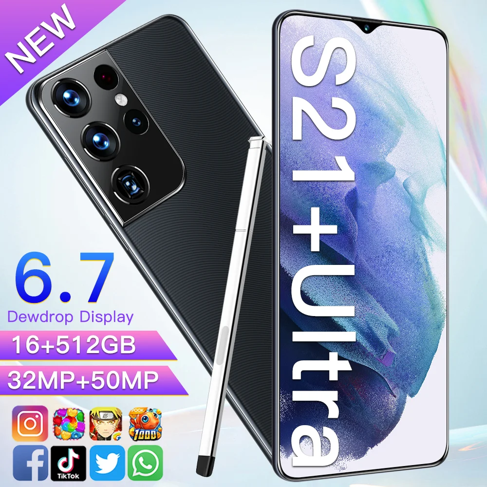 S21+Uitra 6.7Inch SmartPhone Global Version Galaxy 6800Mah Lithium-ion Big Battery 8+256G Android CellPhone 32MP+50MP Camera
S21+Uitra 6.7Inch SmartPhone Global Version Galaxy 6800Mah Lithium-ion Big Battery 8+256G Android CellPhone 32MP+50MP Camera