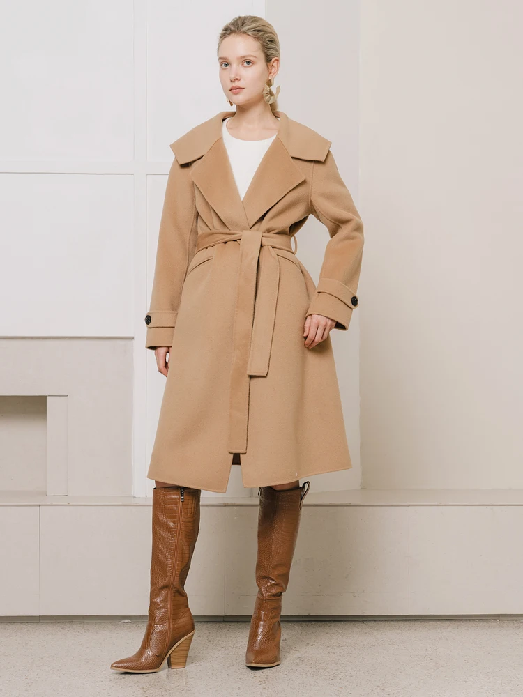 Poetry 2021 Winter New Temperament Wool Double Faced Woolen Coat Women's Middle Long Woolen Coat
Poetry 2021 Winter New Temperament Wool Double Faced Woolen Coat Women's Middle Long Woolen Coat