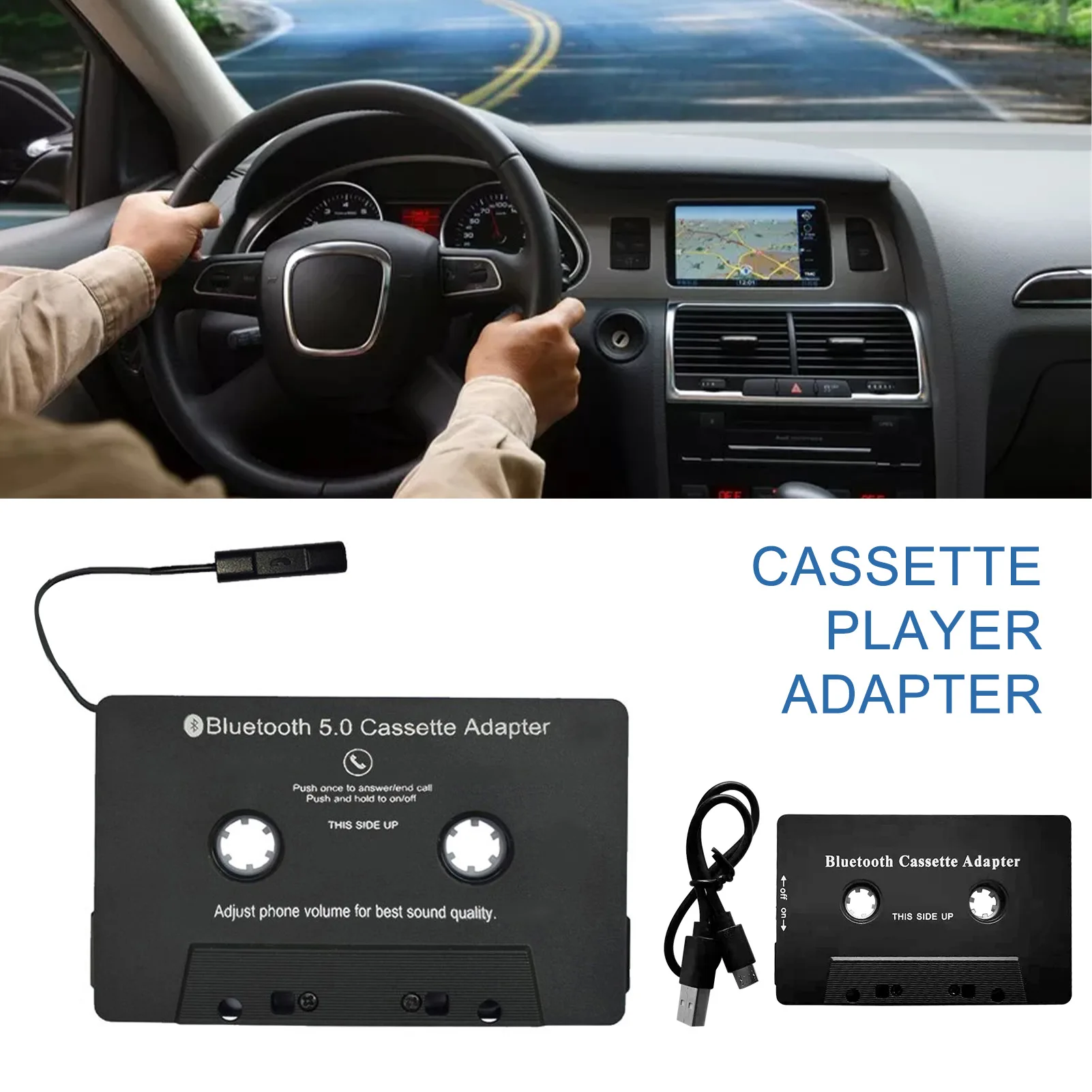 MP3 Player Convert USB Charging Bluetooth Wireless Audio Answer Phone Music Practical Car Adjustable Receiver Cassette Adapter
MP3 Player Convert USB Charging Bluetooth Wireless Audio Answer Phone Music Practical Car Adjustable Receiver Cassette Adapter