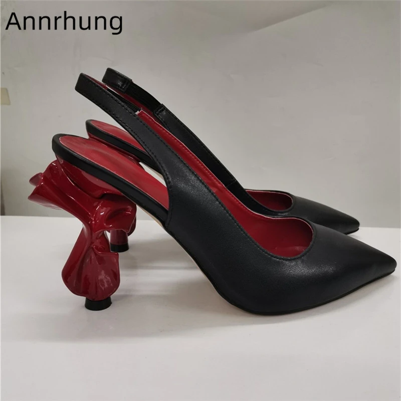Genuine Leather High Heel Dress Shoes Woman Back Strap Sexy Pointed Toes Pleated Strange Heel Slingback Women Pumps
Genuine Leather High Heel Dress Shoes Woman Back Strap Sexy Pointed Toes Pleated Strange Heel Slingback Women Pumps