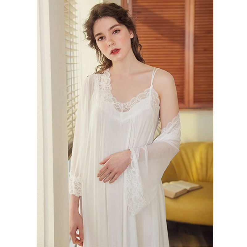 2023 Vintage Bathrobe Female Plus Size Autumn Sleepwear Women Night Wear Home Gown Robe Set Princess Style Peignoir Sets T521 
2023 Vintage Bathrobe Female Plus Size Autumn Sleepwear Women Night Wear Home Gown Robe Set Princess Style Peignoir Sets T521