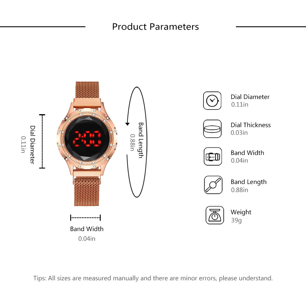 Women's multi-function trendy electronic watch, student gift wild mesh belt red light touch screen watch couple watch
Women's multi-function trendy electronic watch, student gift wild mesh belt red light touch screen watch couple watch