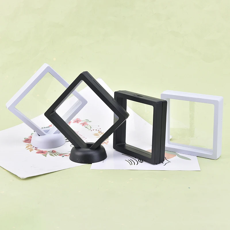 Plastic Black White Suspended Floating Display Case Earring Coin Gems Ring Jewelry Storage Pet Membrane Stand Holder Box
Plastic Black White Suspended Floating Display Case Earring Coin Gems Ring Jewelry Storage Pet Membrane Stand Holder Box